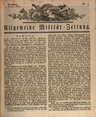 Allgemeine Militär-Zeitung Dienstag 2. Januar 1844