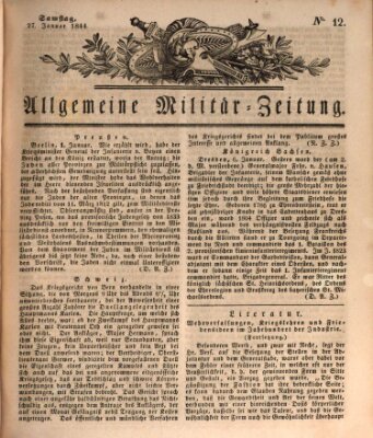 Allgemeine Militär-Zeitung Samstag 27. Januar 1844