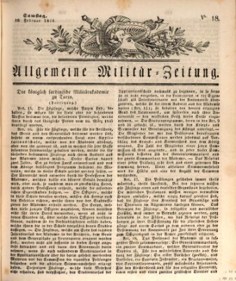 Allgemeine Militär-Zeitung Samstag 10. Februar 1844