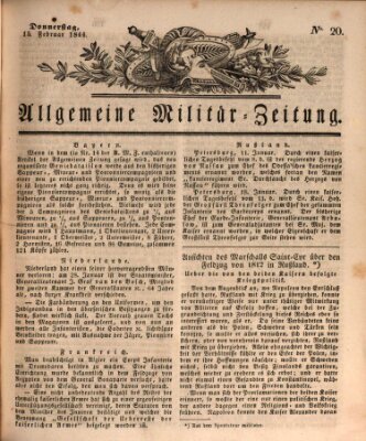 Allgemeine Militär-Zeitung Donnerstag 15. Februar 1844