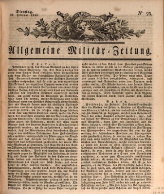 Allgemeine Militär-Zeitung Dienstag 27. Februar 1844