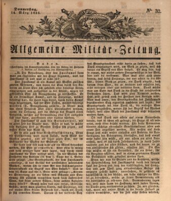 Allgemeine Militär-Zeitung Donnerstag 14. März 1844