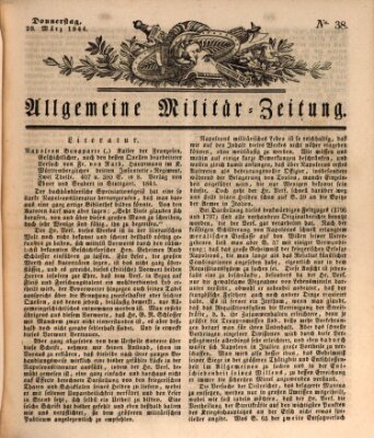 Allgemeine Militär-Zeitung Donnerstag 28. März 1844