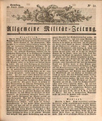 Allgemeine Militär-Zeitung Samstag 27. April 1844