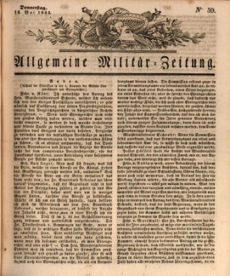 Allgemeine Militär-Zeitung Donnerstag 16. Mai 1844