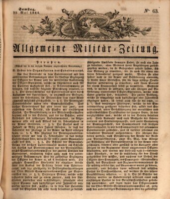 Allgemeine Militär-Zeitung Samstag 25. Mai 1844