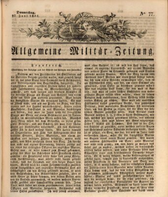 Allgemeine Militär-Zeitung Donnerstag 27. Juni 1844