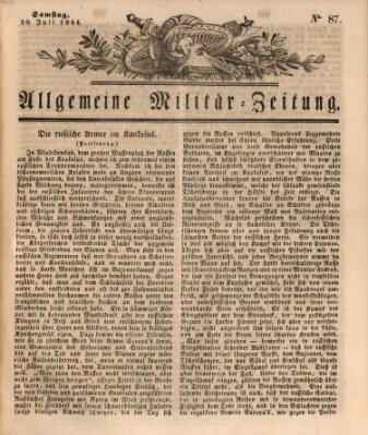 Allgemeine Militär-Zeitung Samstag 20. Juli 1844