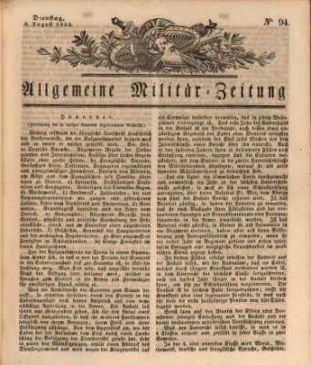 Allgemeine Militär-Zeitung Dienstag 6. August 1844