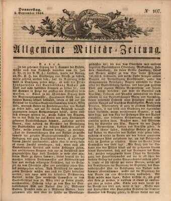 Allgemeine Militär-Zeitung Donnerstag 5. September 1844