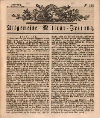 Allgemeine Militär-Zeitung Dienstag 24. September 1844