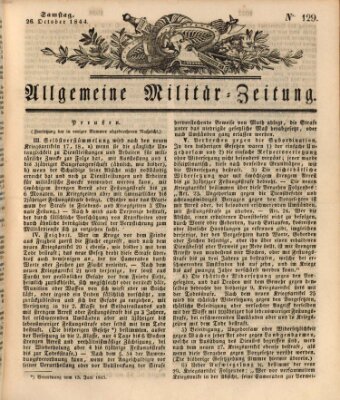 Allgemeine Militär-Zeitung Samstag 26. Oktober 1844