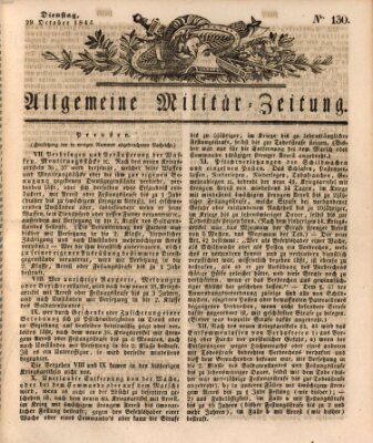 Allgemeine Militär-Zeitung Dienstag 29. Oktober 1844