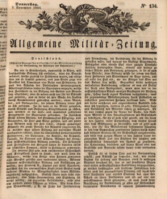 Allgemeine Militär-Zeitung Donnerstag 7. November 1844