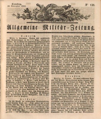 Allgemeine Militär-Zeitung Samstag 16. November 1844