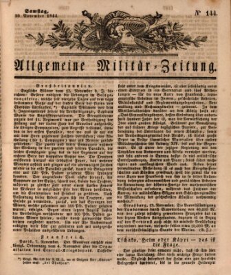 Allgemeine Militär-Zeitung Samstag 30. November 1844