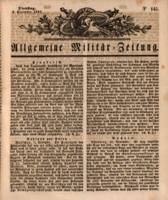 Allgemeine Militär-Zeitung Dienstag 3. Dezember 1844