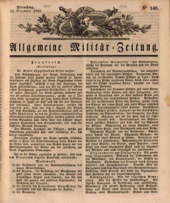 Allgemeine Militär-Zeitung Dienstag 10. Dezember 1844