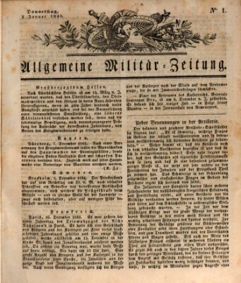 Allgemeine Militär-Zeitung Donnerstag 2. Januar 1845