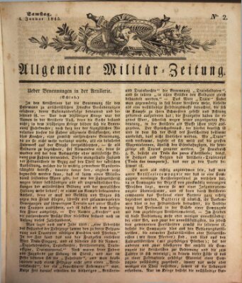 Allgemeine Militär-Zeitung Samstag 4. Januar 1845