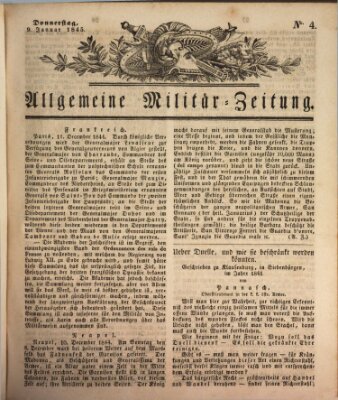 Allgemeine Militär-Zeitung Donnerstag 9. Januar 1845