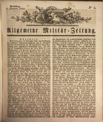 Allgemeine Militär-Zeitung Samstag 11. Januar 1845