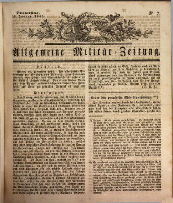 Allgemeine Militär-Zeitung Donnerstag 16. Januar 1845