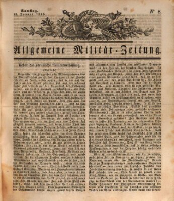 Allgemeine Militär-Zeitung Samstag 18. Januar 1845