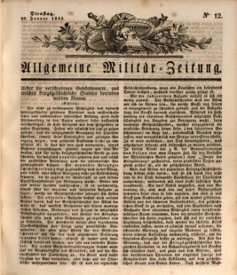 Allgemeine Militär-Zeitung Dienstag 28. Januar 1845