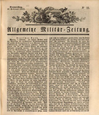 Allgemeine Militär-Zeitung Donnerstag 27. Februar 1845