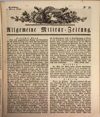 Allgemeine Militär-Zeitung Samstag 1. März 1845