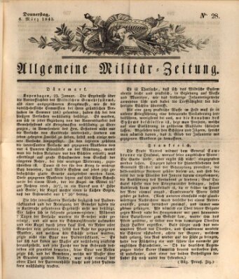 Allgemeine Militär-Zeitung Donnerstag 6. März 1845