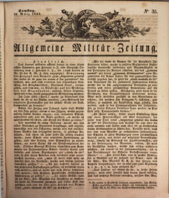 Allgemeine Militär-Zeitung Samstag 22. März 1845