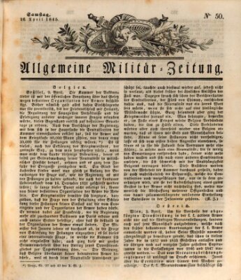 Allgemeine Militär-Zeitung Samstag 26. April 1845