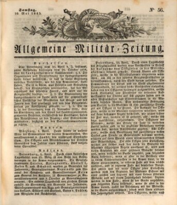 Allgemeine Militär-Zeitung Samstag 10. Mai 1845