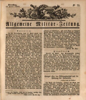 Allgemeine Militär-Zeitung Dienstag 17. Juni 1845