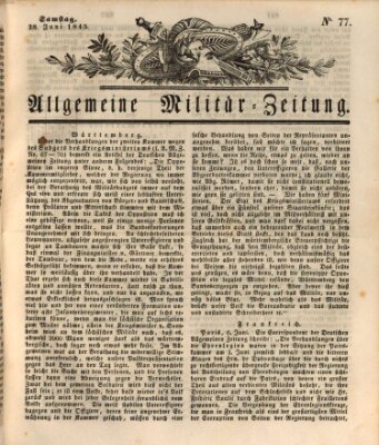 Allgemeine Militär-Zeitung Samstag 28. Juni 1845