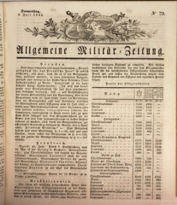 Allgemeine Militär-Zeitung Donnerstag 3. Juli 1845