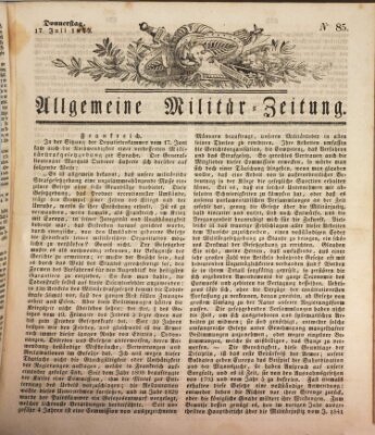 Allgemeine Militär-Zeitung Donnerstag 17. Juli 1845