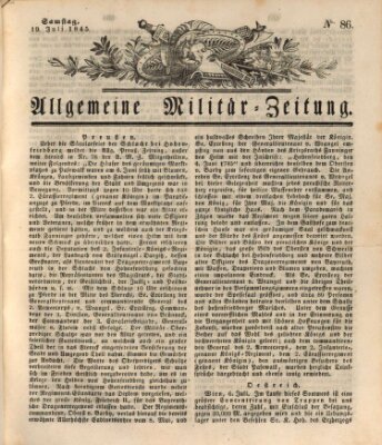 Allgemeine Militär-Zeitung Samstag 19. Juli 1845
