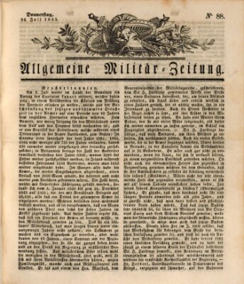 Allgemeine Militär-Zeitung Donnerstag 24. Juli 1845