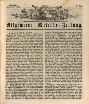 Allgemeine Militär-Zeitung Samstag 26. Juli 1845