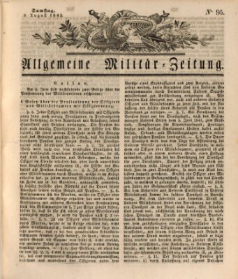 Allgemeine Militär-Zeitung Samstag 9. August 1845