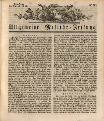 Allgemeine Militär-Zeitung Samstag 16. August 1845