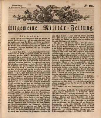 Allgemeine Militär-Zeitung Dienstag 2. September 1845