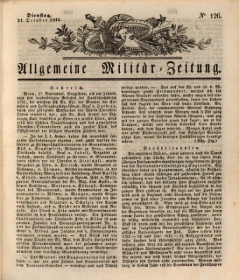 Allgemeine Militär-Zeitung Dienstag 21. Oktober 1845