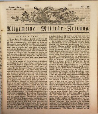 Allgemeine Militär-Zeitung Donnerstag 23. Oktober 1845