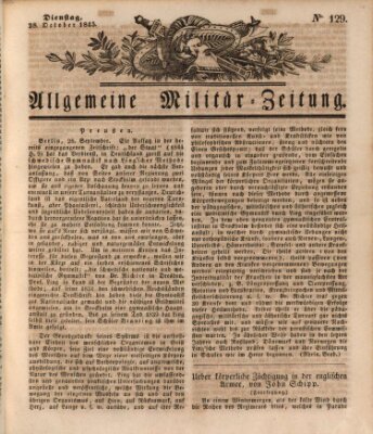 Allgemeine Militär-Zeitung Dienstag 28. Oktober 1845