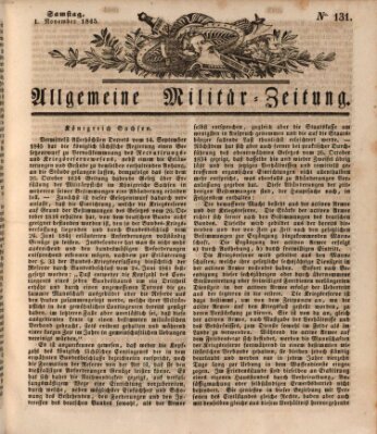 Allgemeine Militär-Zeitung Samstag 1. November 1845