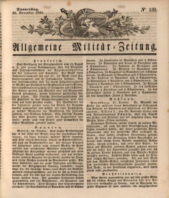 Allgemeine Militär-Zeitung Donnerstag 20. November 1845